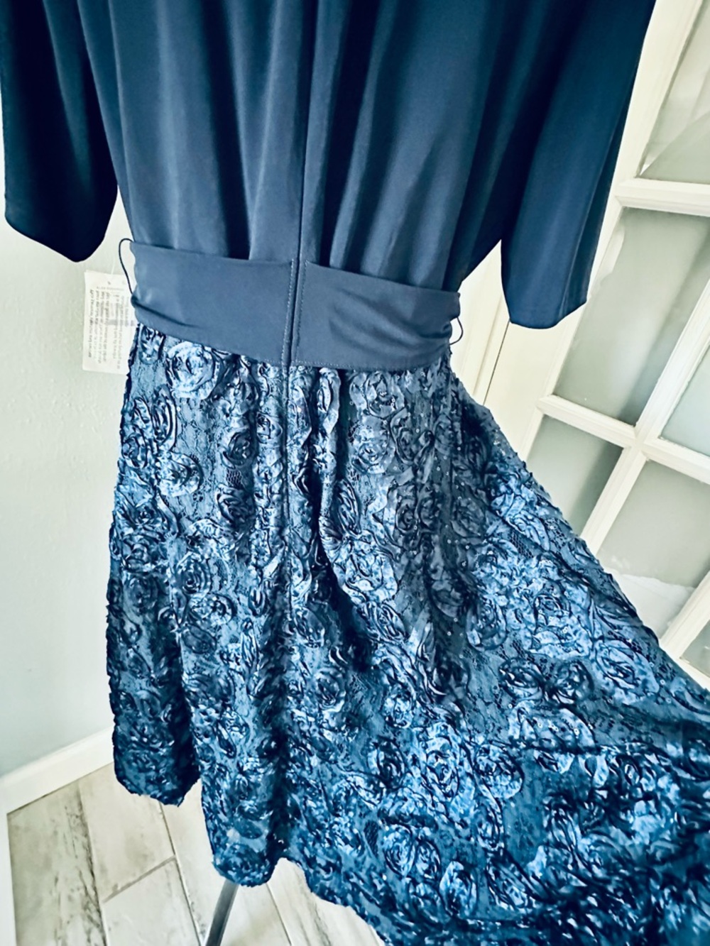 Alex Evenings Midnight Blue Long Sleeve Dress - Picture 5 of 8